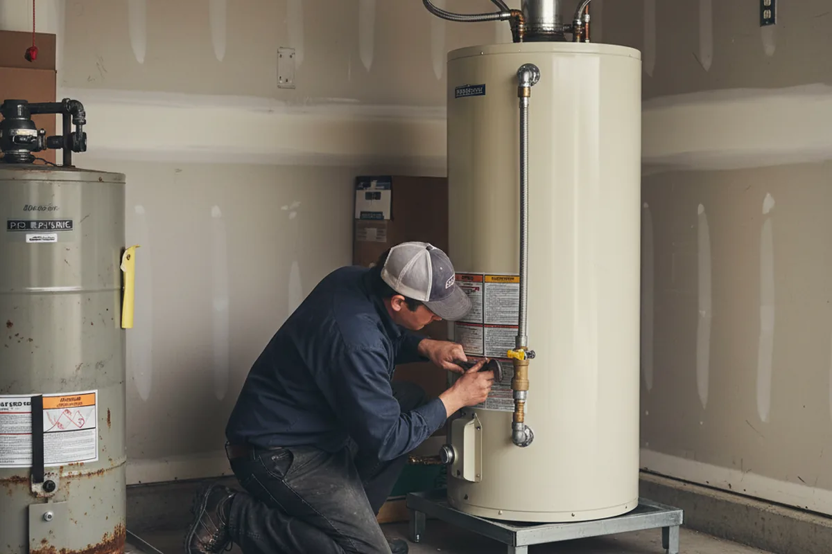 Water heater and shutoff valve replacement in Allison